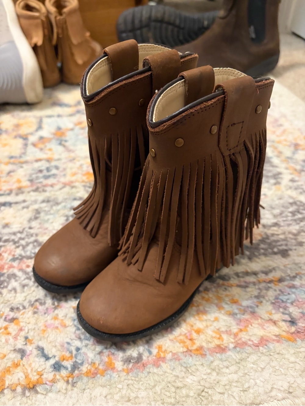 Old west toddler girl Fringe Boots